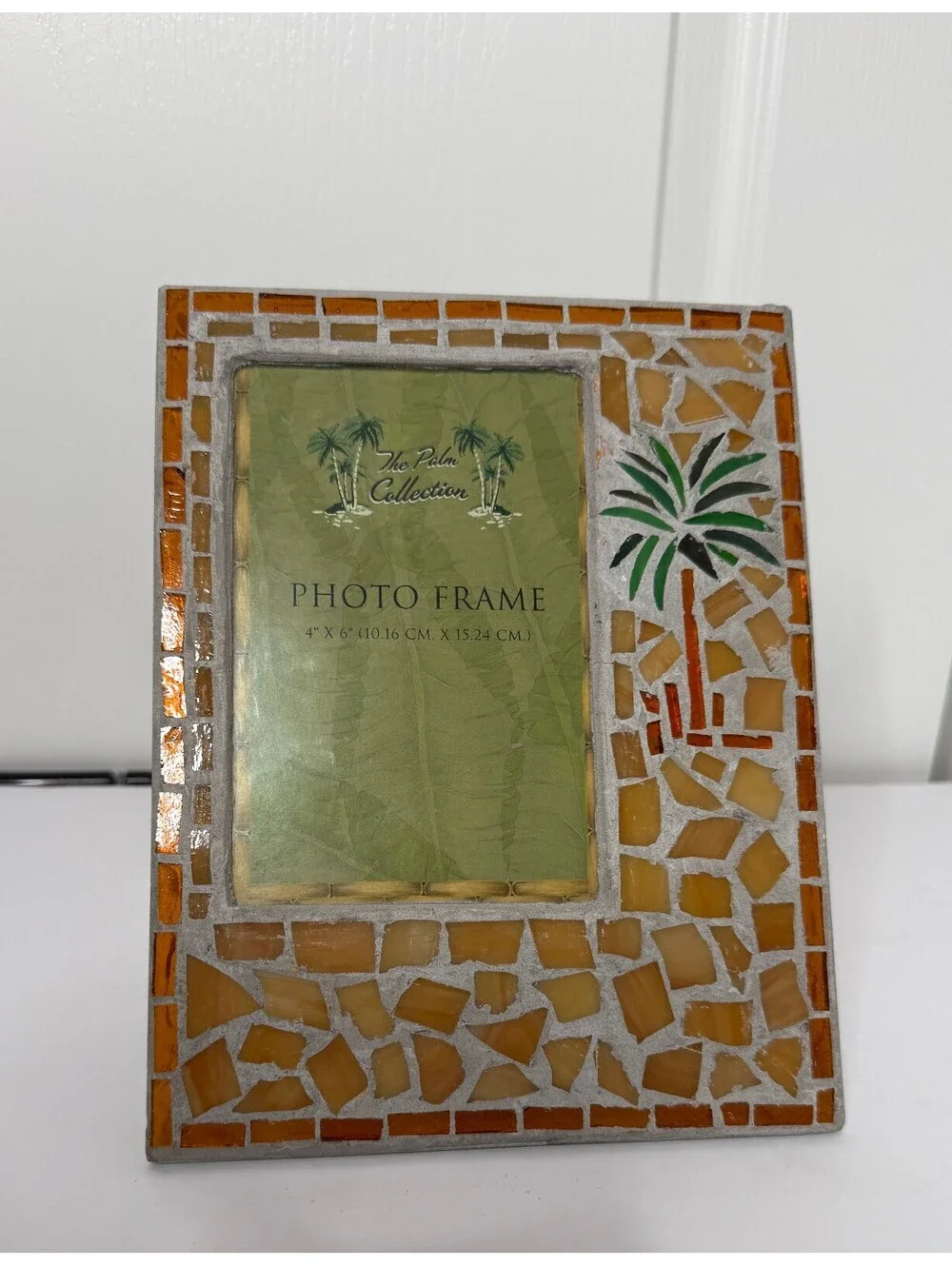 The Palm Connection Mosaic Glass Palm Tree 4X6 Photo Frame
